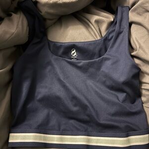 NWOT Medium Navy Lou and Grey Longer Sports Bra (cropped tank)